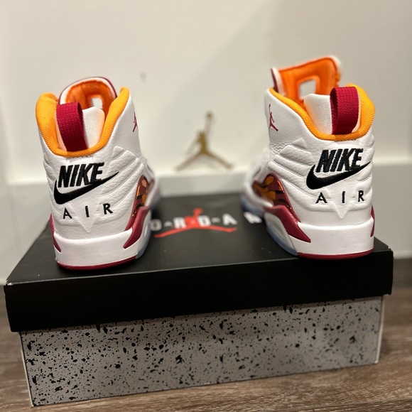 Jordan Big Kid's Jumpman White/Cardinal Red - Picture 6 of 7